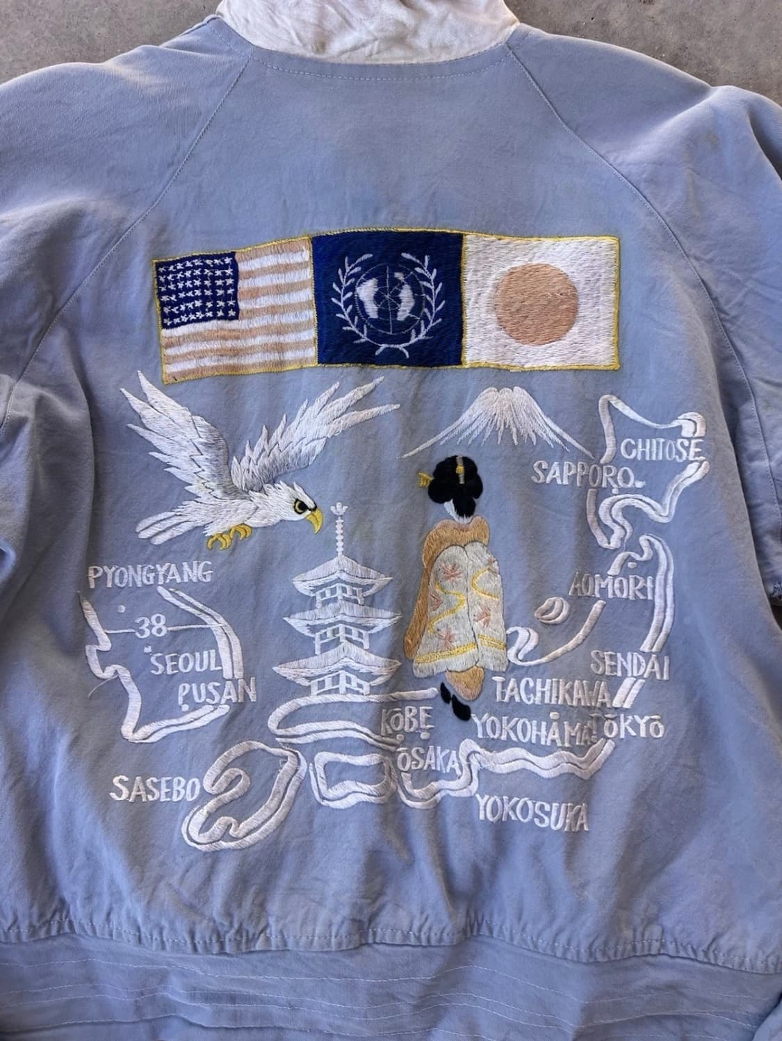 rare 50s 미일전쟁 수베니어 스카잔 자켓  상품이미지3