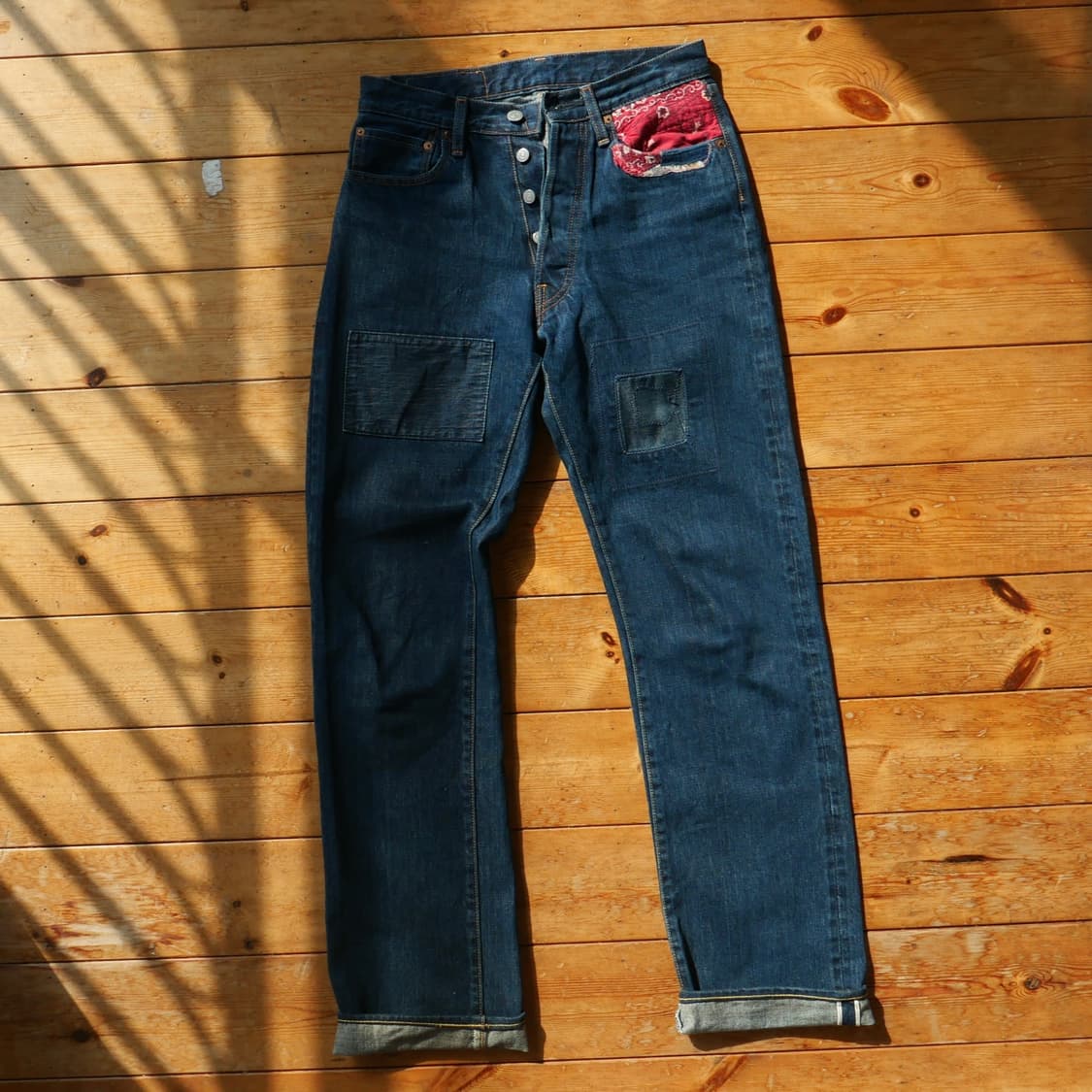 90‘s ZIPANGU BLUE by KAPITAL 리페어 셀비지 데님 상품이미지1