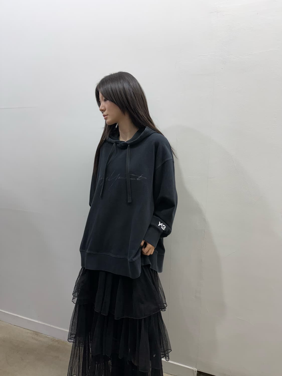 요지 야마모토 Y-3 로고 후드티 상품이미지4