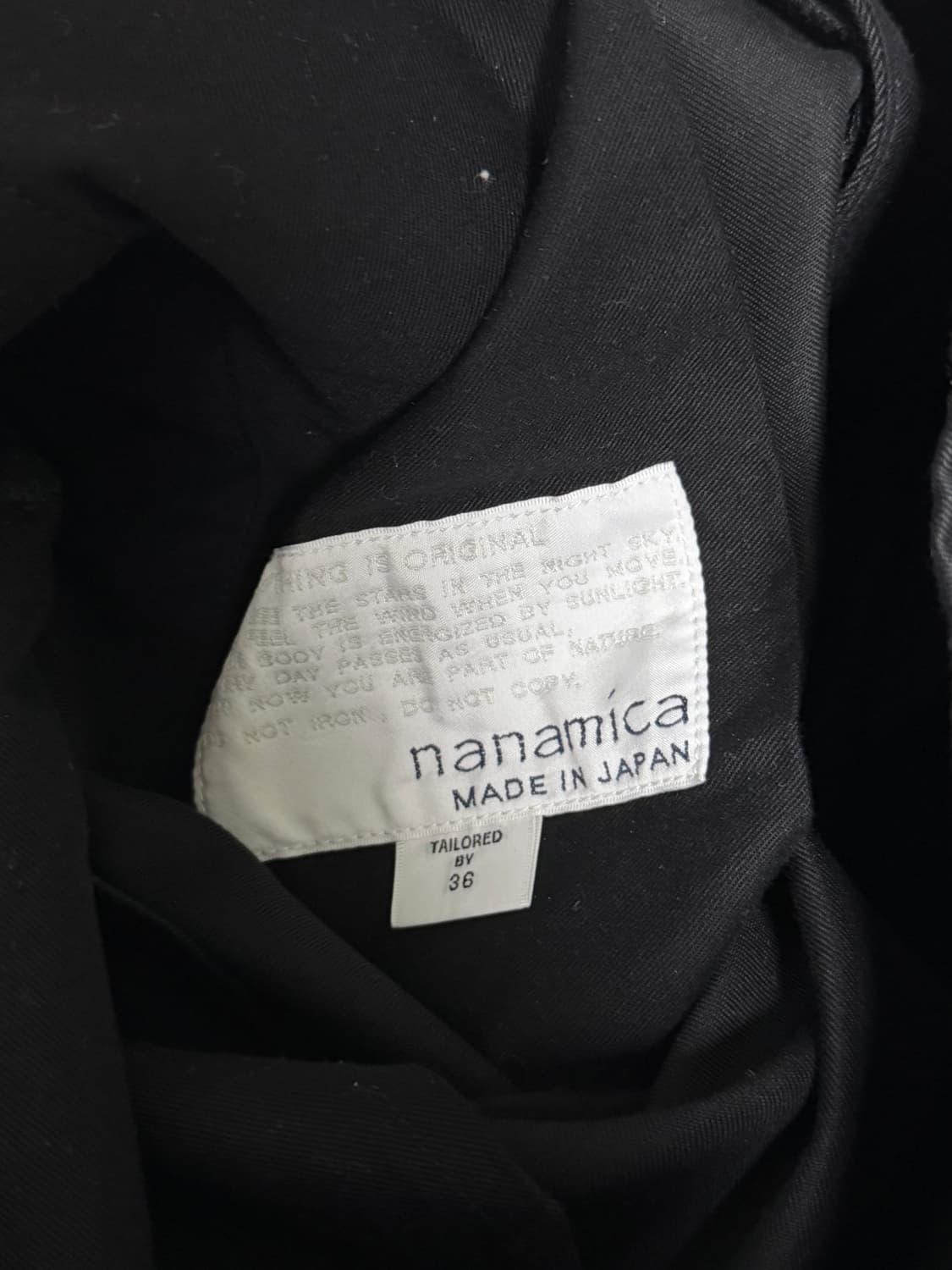 나나미카 25AW 와이드 치노팬츠 블랙 상품이미지3