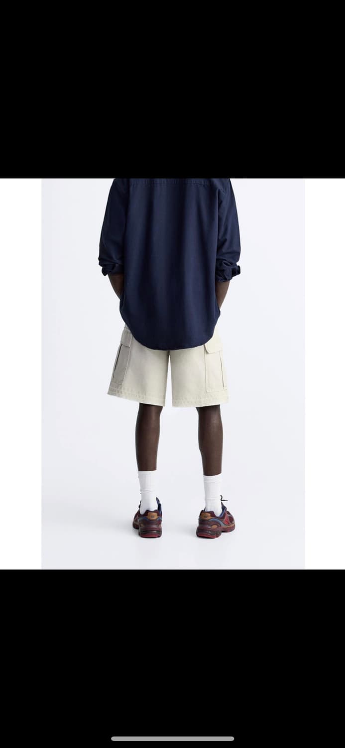 34 자라 디스트로이드 카고 버뮤다 팬츠 상품이미지1