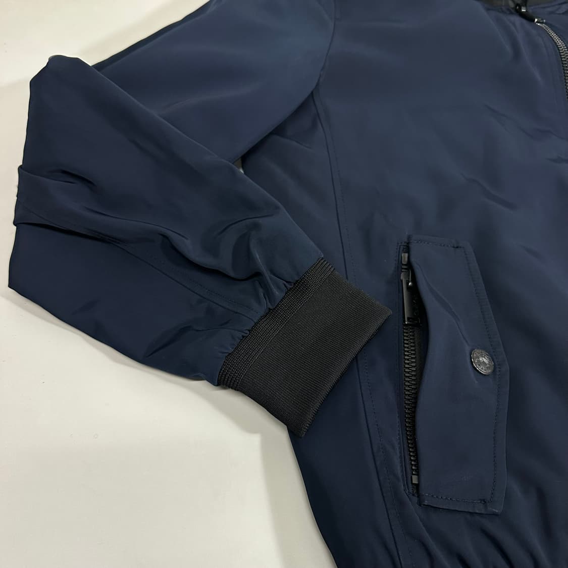 XL 켈빈클라인 네이비 기본로고 누빔 항공점퍼 상품이미지5