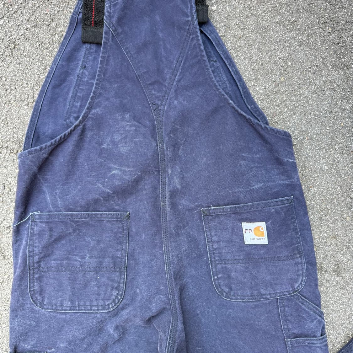 칼하트 더블니 오버롤 네이비 상품이미지5