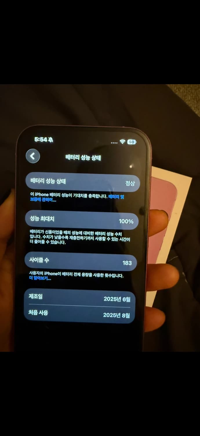 아이폰 16 핑크 256 배터리 100 상품이미지8