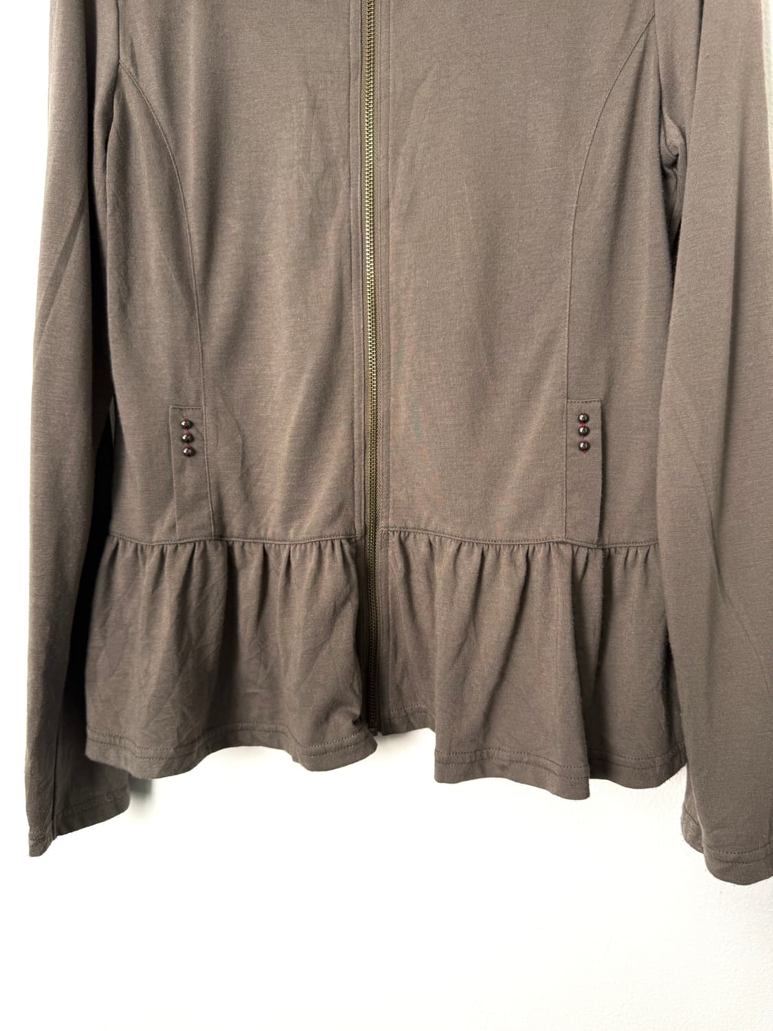 vintage frill detail zip-up hoodie 상품이미지2