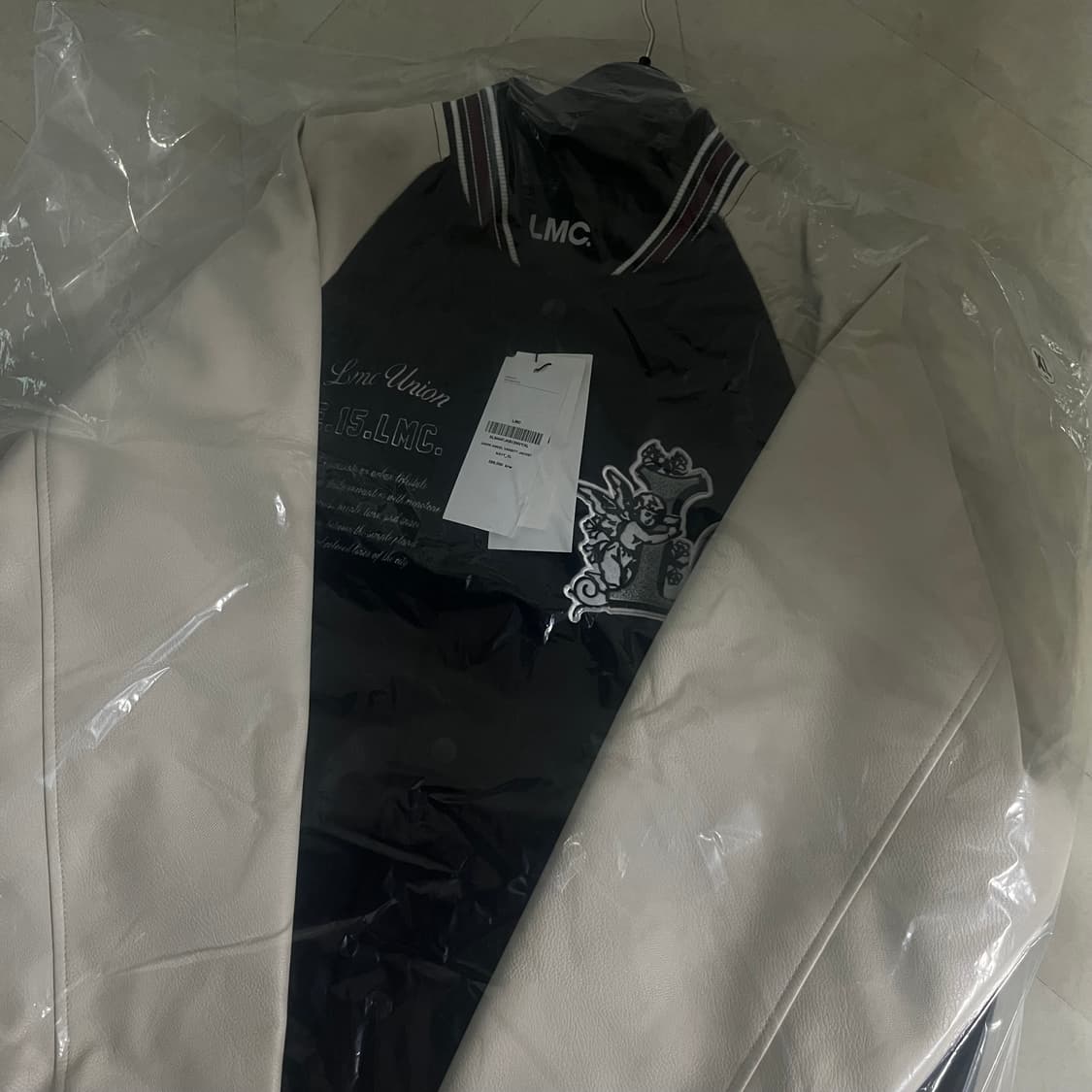 (새상품)LMC 엘엠씨 유니온 엔젤 바시티자켓 네이비 상품이미지5