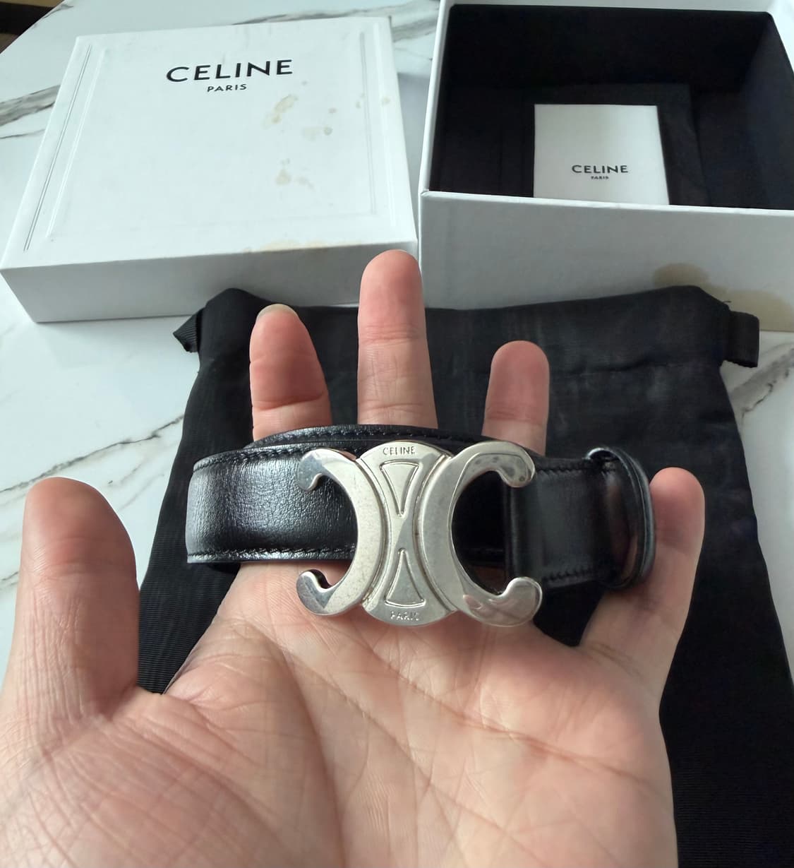 셀린느 트리옹프 벨트 은장 85사이즈 상품이미지2