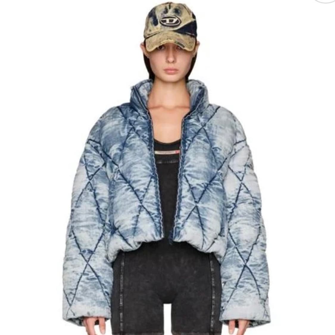 [새제품] 디젤 W-histel 푸퍼 데님 숏패딩 자켓 상품이미지1