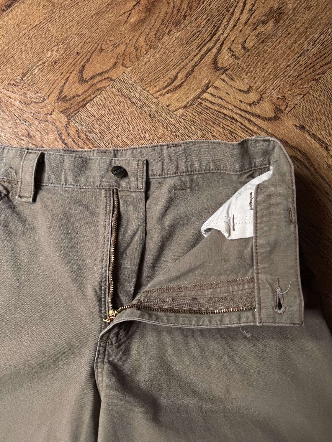 [32]칼하트 USA 빈티지 페인팅 라이트브라운 싱글니 워크 팬츠 상품이미지6