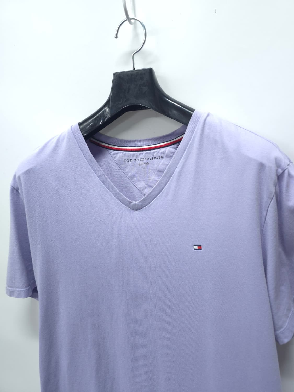 ​타미힐피거 연보라 브이넥 반팔 티셔츠 (M) 상품이미지2