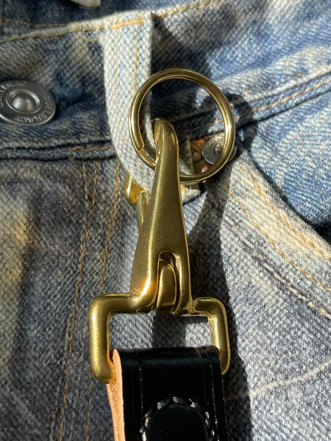 아메카지 브라스 카우하이드 키링 / 핸드메이드 레더홀더 상품이미지4