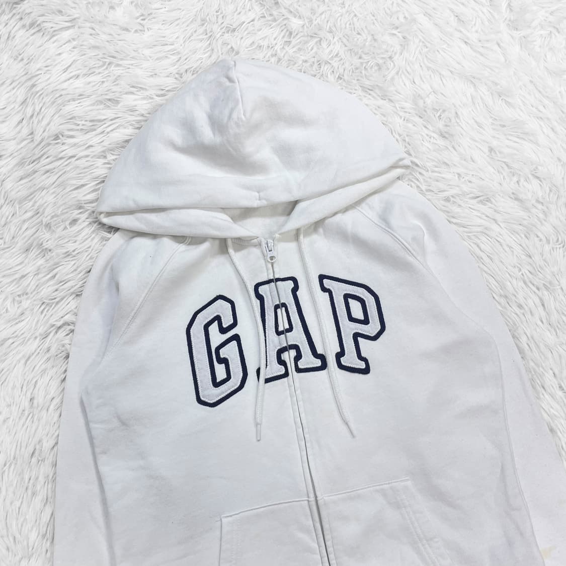 갭 GAP 스펠 로고 후드집업 화이트 상품이미지3