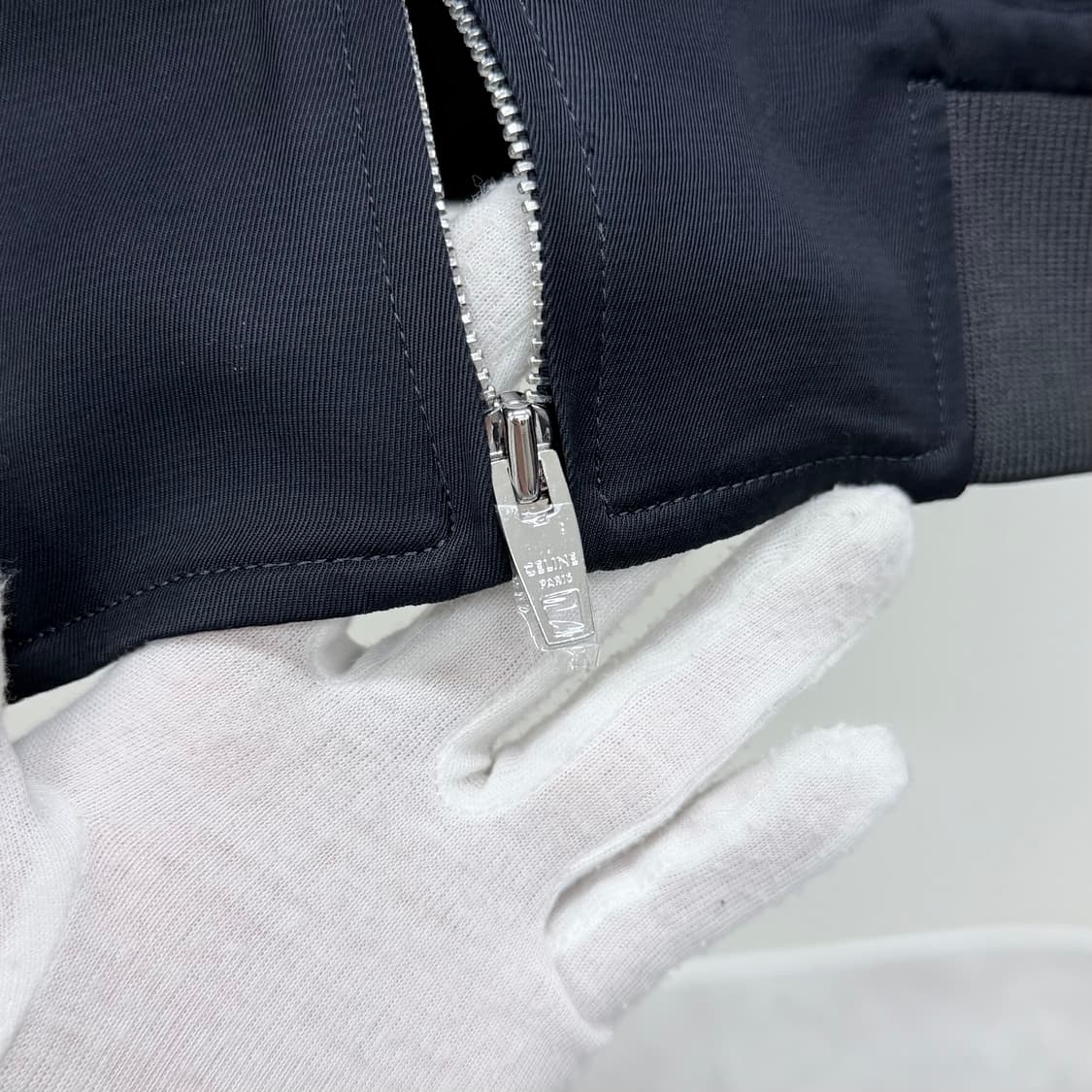 [미사용/50] 셀린느 트리오페 레이온 트윌 블루종 자켓 상품이미지6