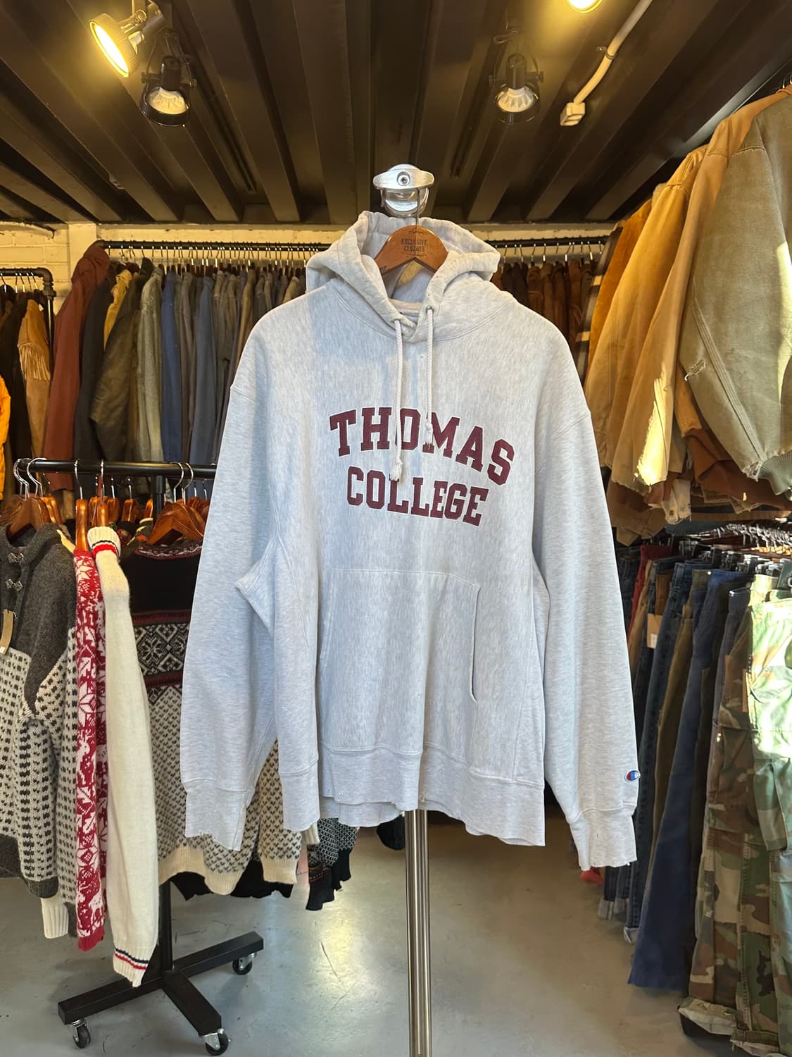 챔피온 리버스위브 데미지 스웻 후드 상품이미지1