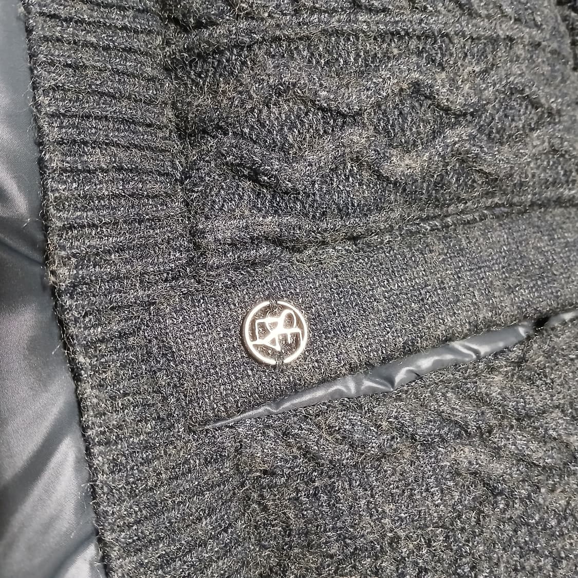 SISLEY 시슬리 로고 니트 패딩 조끼 다운 자켓 베스트 상품이미지2