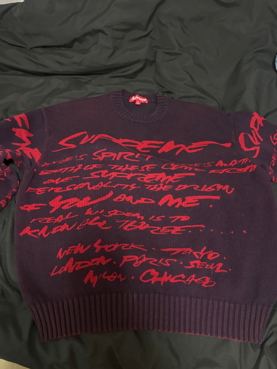 Supreme Futura Sweater-슈프림 퓨추라 스웨터 네이비 상품이미지2