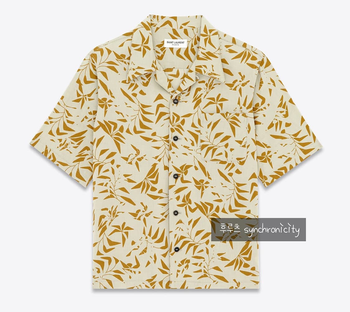 생로랑 팜트리 리프 하와이안 셔츠 상품이미지4