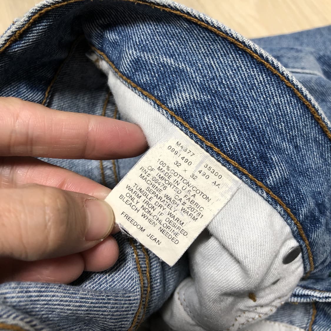 (32) 00's 타미 힐피거 미국제 프리덤핏 (릴렉스드핏) 연청 데님 상품이미지4