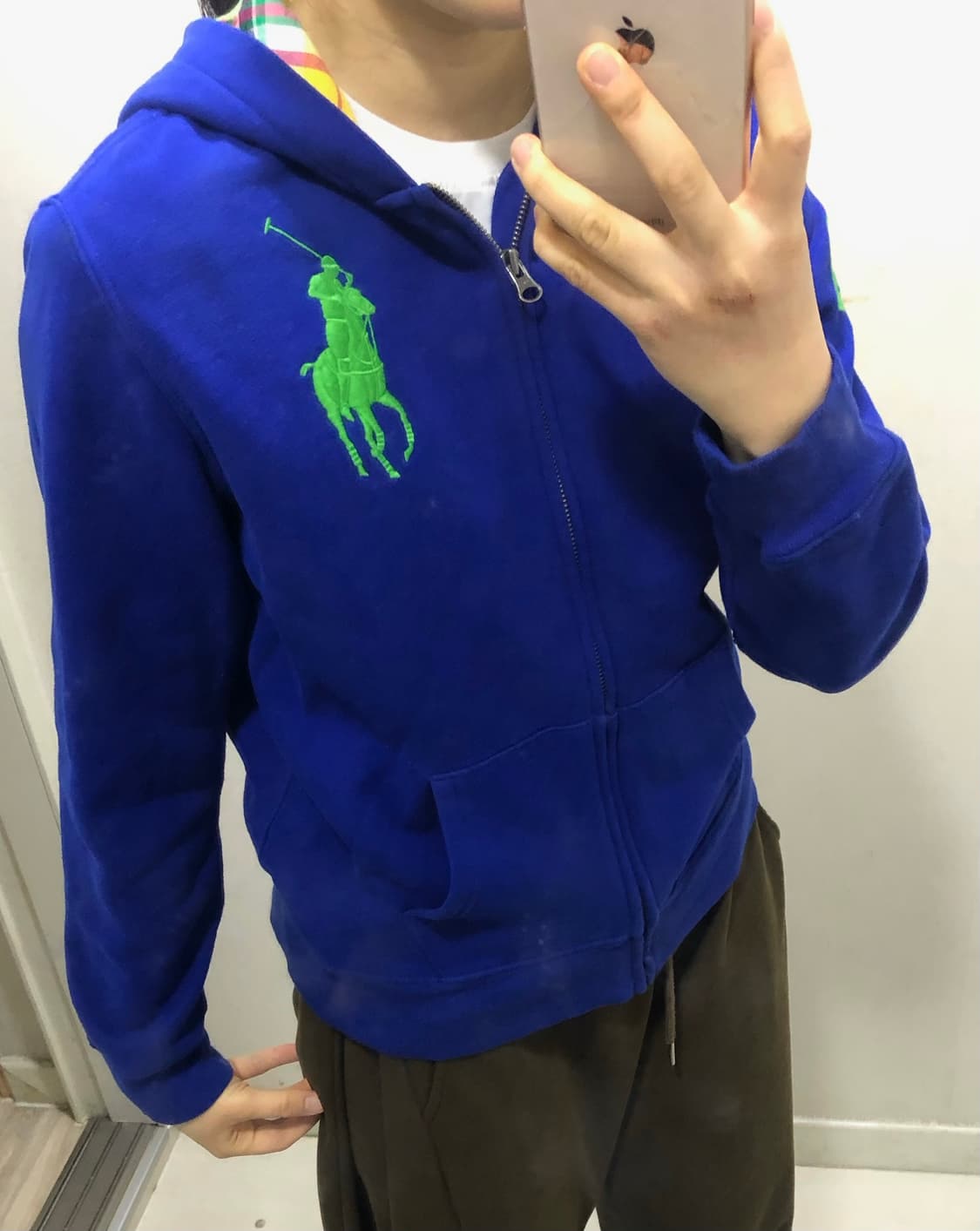 (급처) 폴로 빅포니 블루 후드집업 상품이미지2