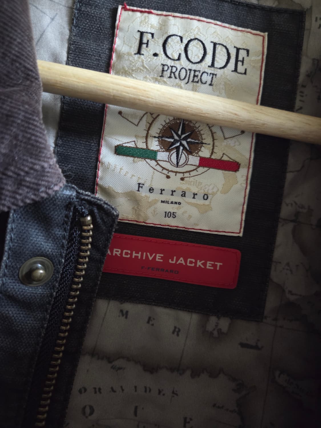 F.CODE 페라로 코티드 자켓 다크브라운 105 상품이미지3