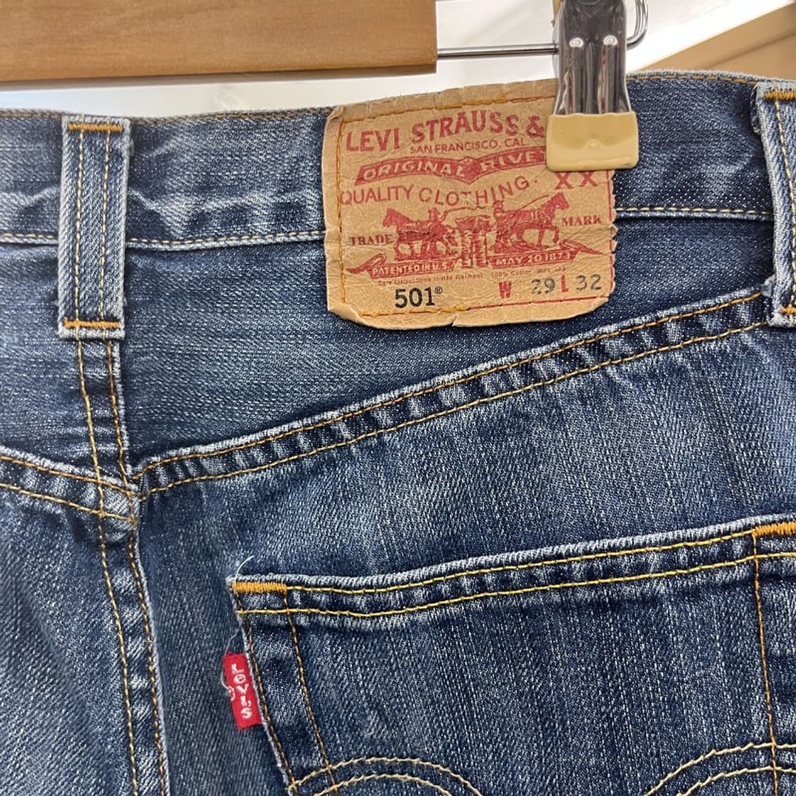 리바이스 올드스쿨 빈티지 워싱 진청 데님팬츠 29인치 C10689 상품이미지5