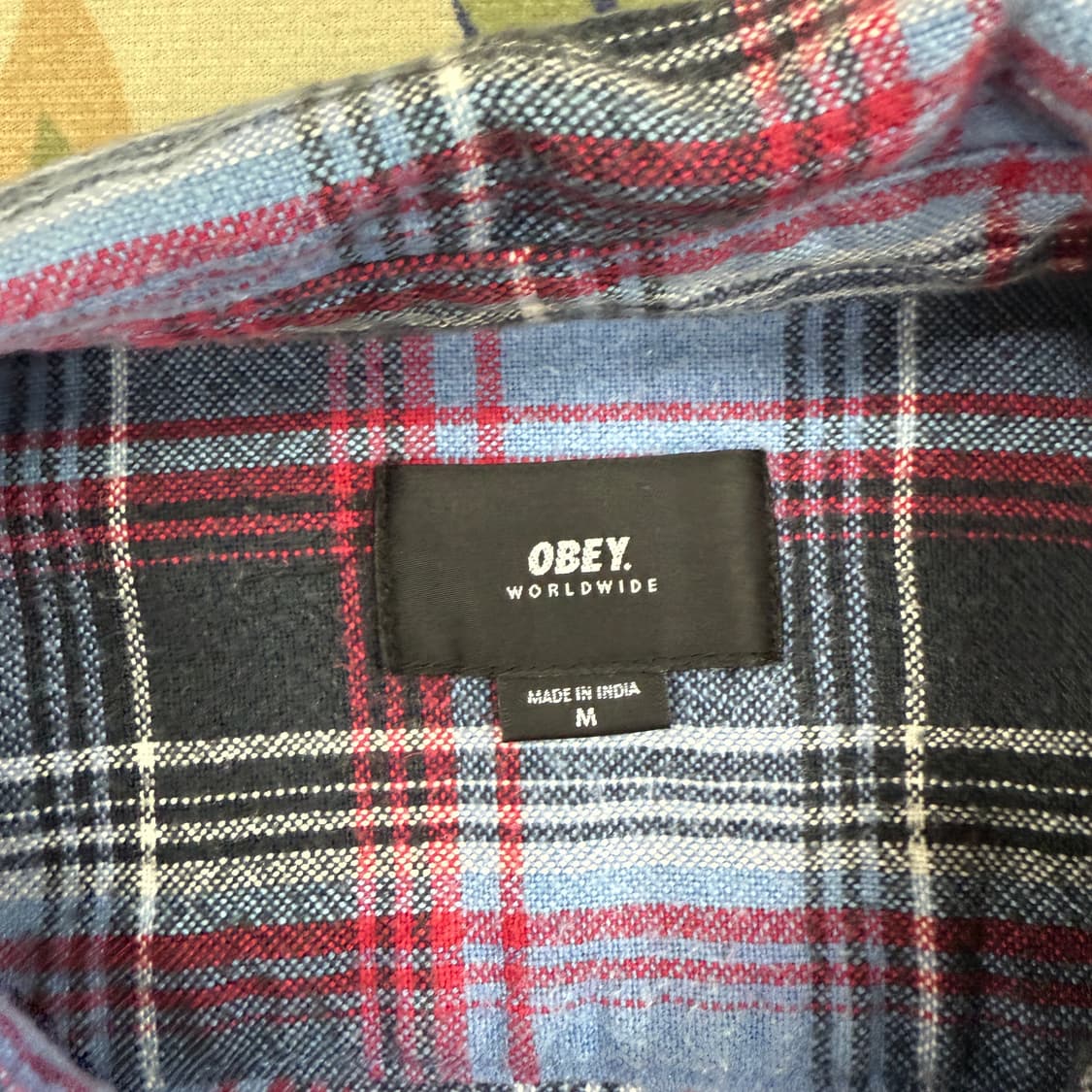 (M)오베이OBEY 플란넬 체크셔츠 상품이미지2