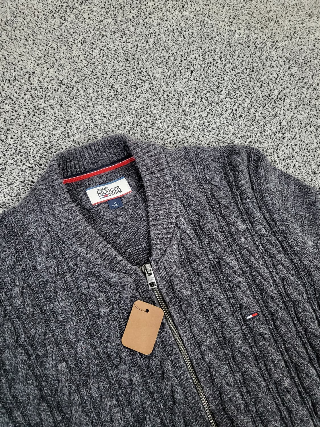 타미힐피거 집업 니트 가디건 (그레이) 상품이미지4