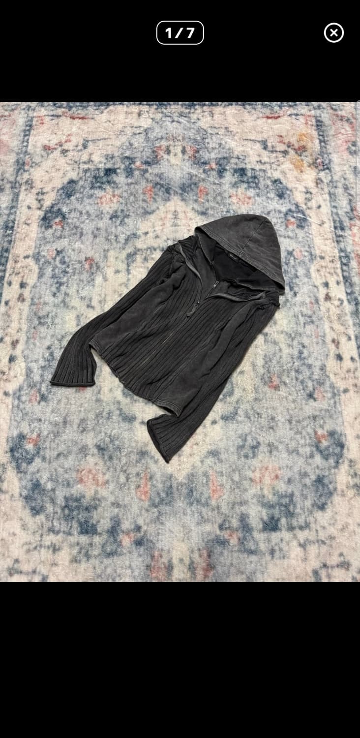 Nini lack layered zipper grunge hoodie 상품이미지2