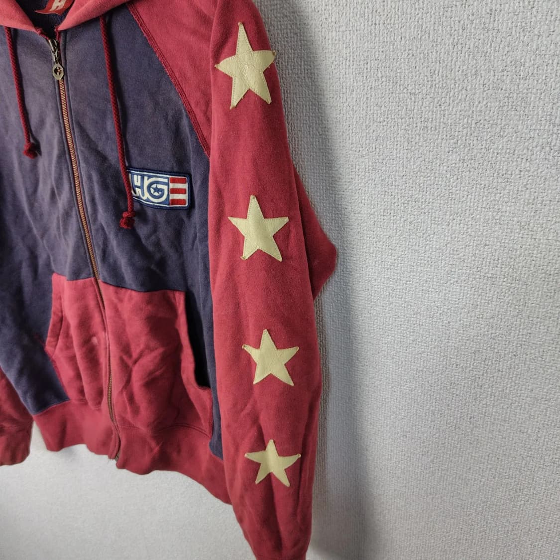 히스테릭 글래머 빈티지 스타 래글런 후드 집업 상품이미지4