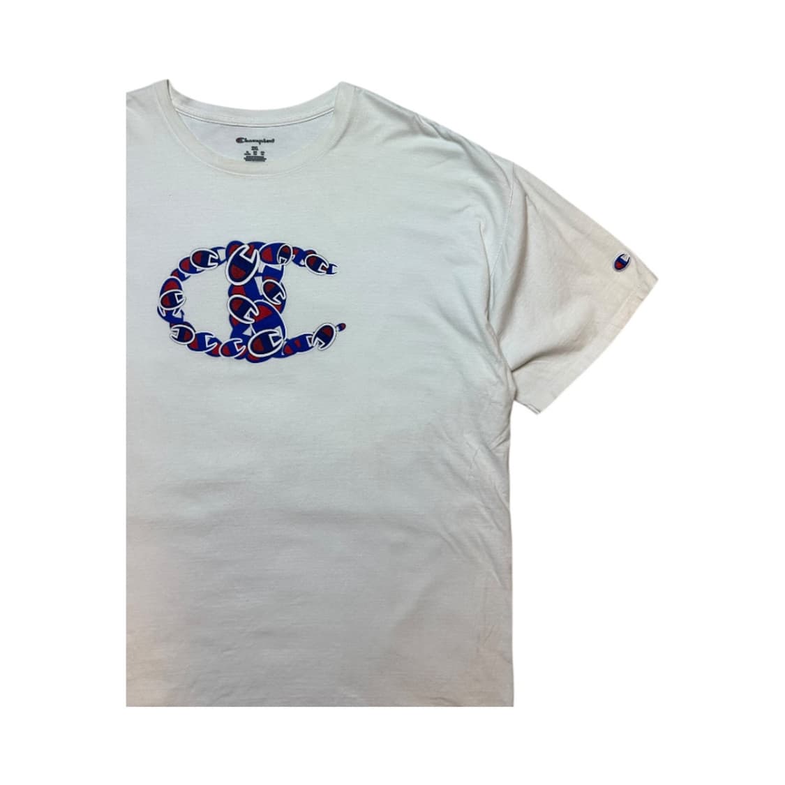 (2XL) 챔피온 로고 프린팅 반팔 티셔츠 T-043 상품이미지2