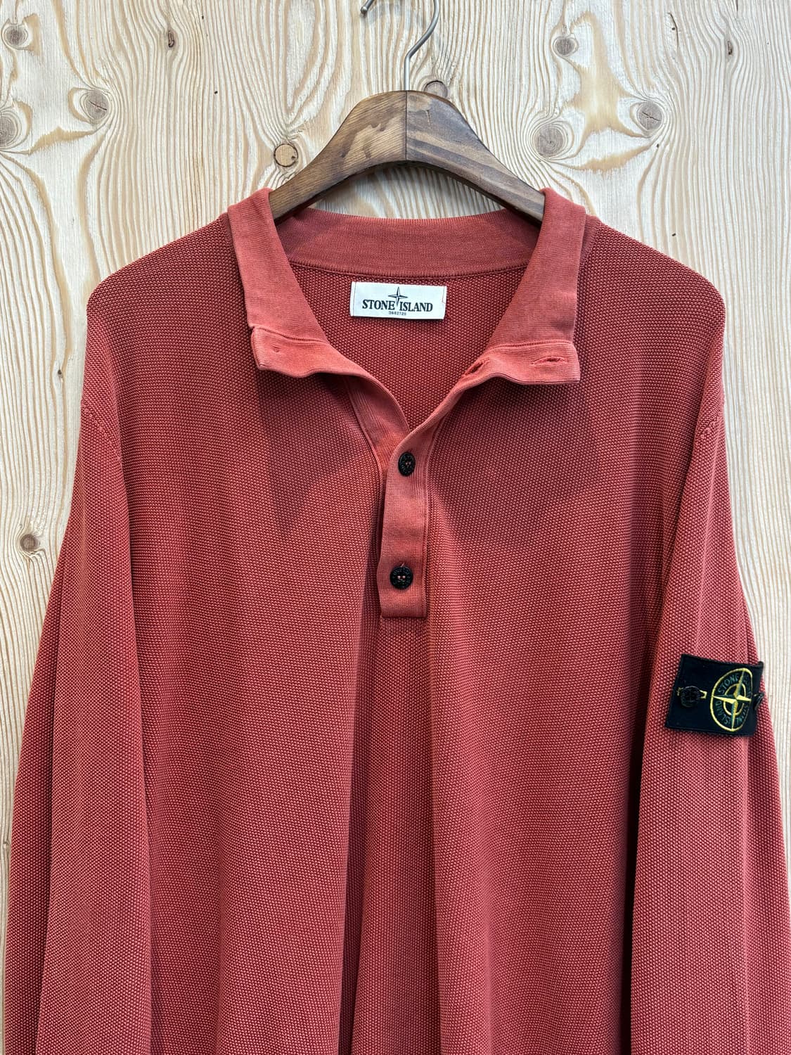 스톤아일랜드 패치 로고 하프버튼 슬리브 상품이미지3