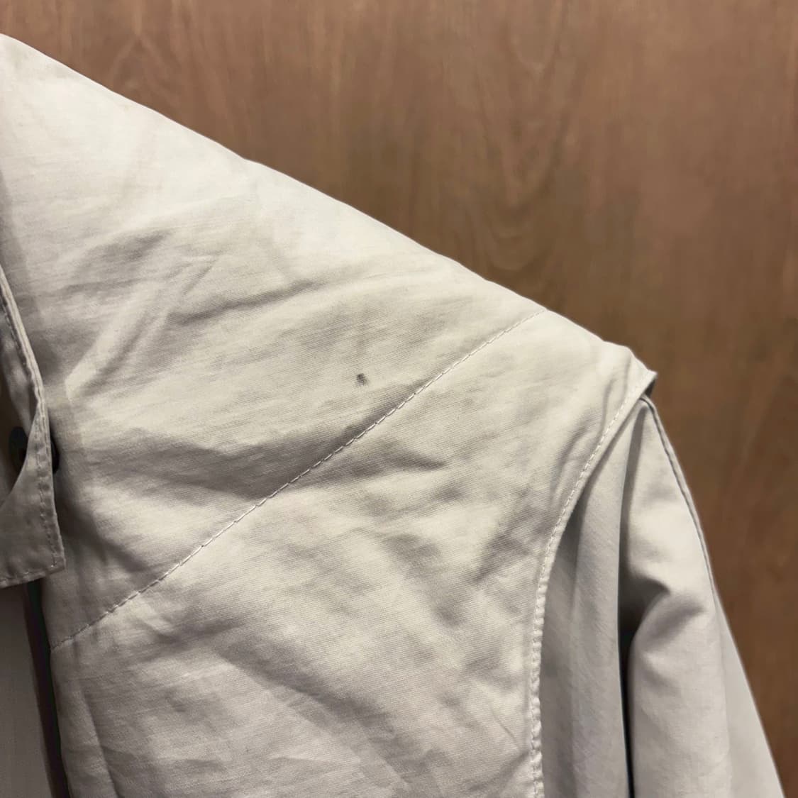 버버리 하이넥 야상 자켓 드로우 스트링 안감 탈부착 디테일 루즈핏 베이지 상품이미지9