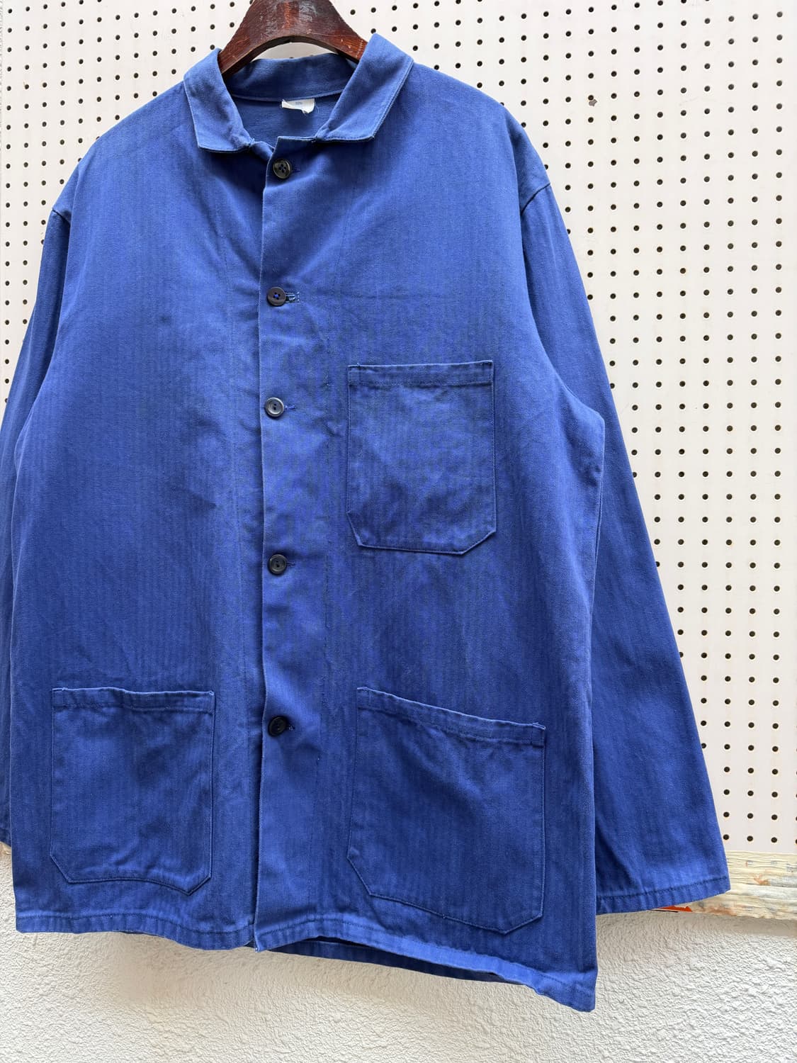 WASHED HBT OLD VINTAGE FRENCH 헤링본프렌치워크자켓 상품이미지6