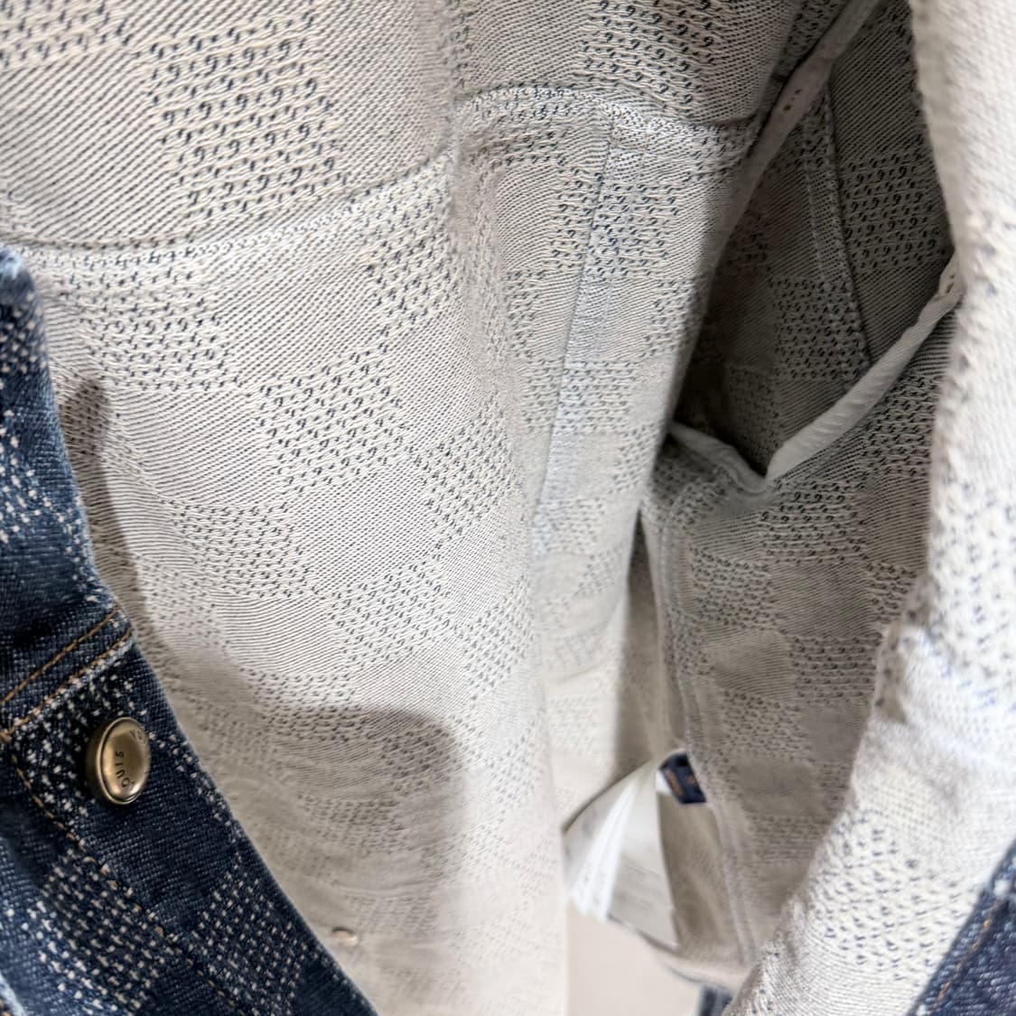 (S/50) / 26년도 신형 루이비통 다미에 데님 셔츠 자켓 상품이미지6