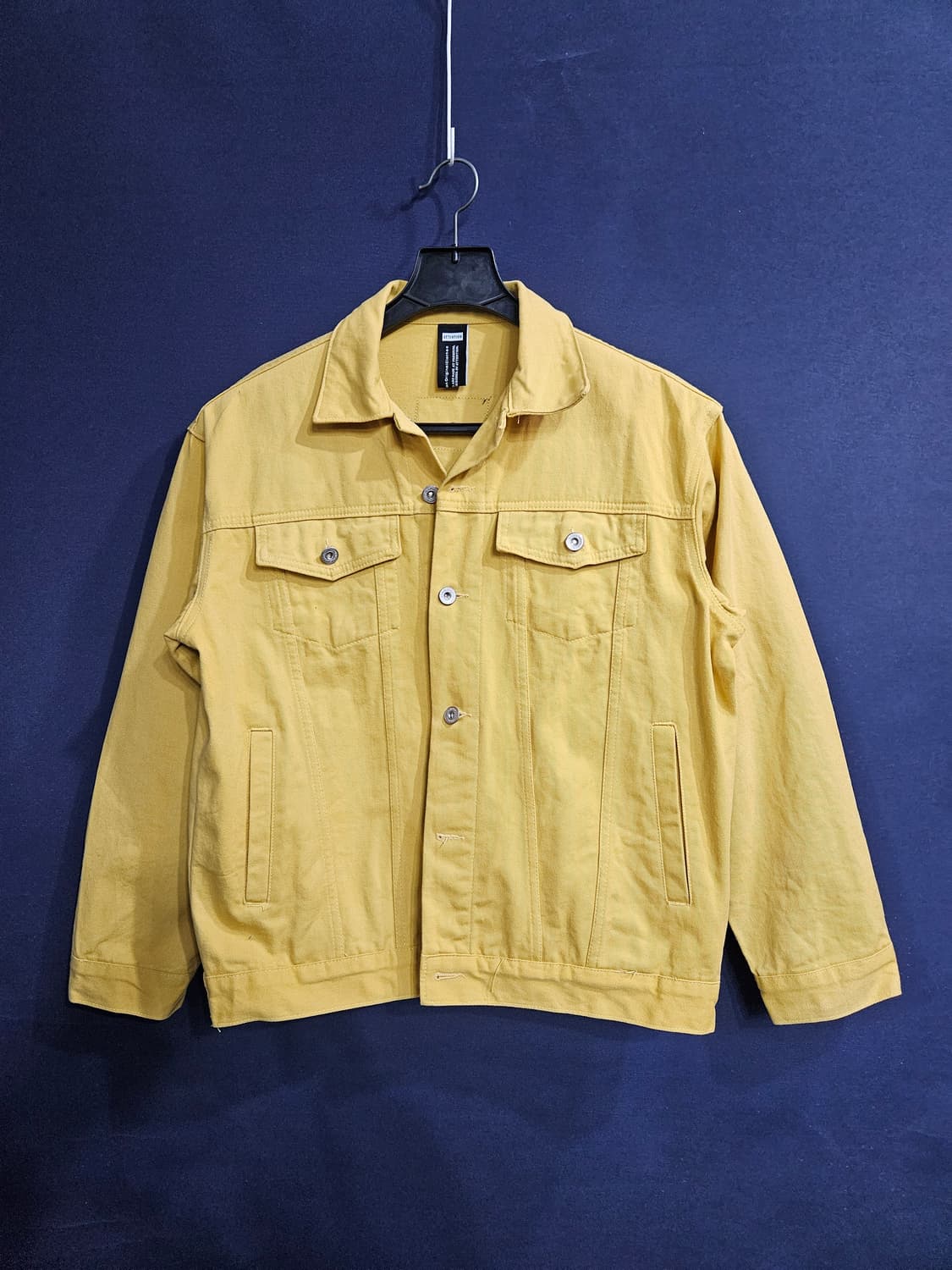 ATTENTION 옐로우 남성 세미오버핏 95~100 데님자켓 상품이미지1