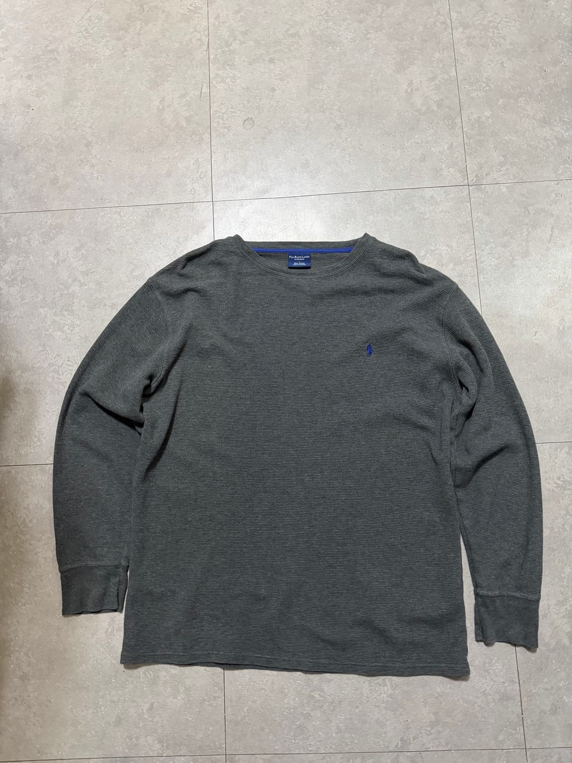 00s 랄프로렌폴로  딥그레이 와플코튼 빈티지 롱슬리브 티셔츠  109s 상품이미지1