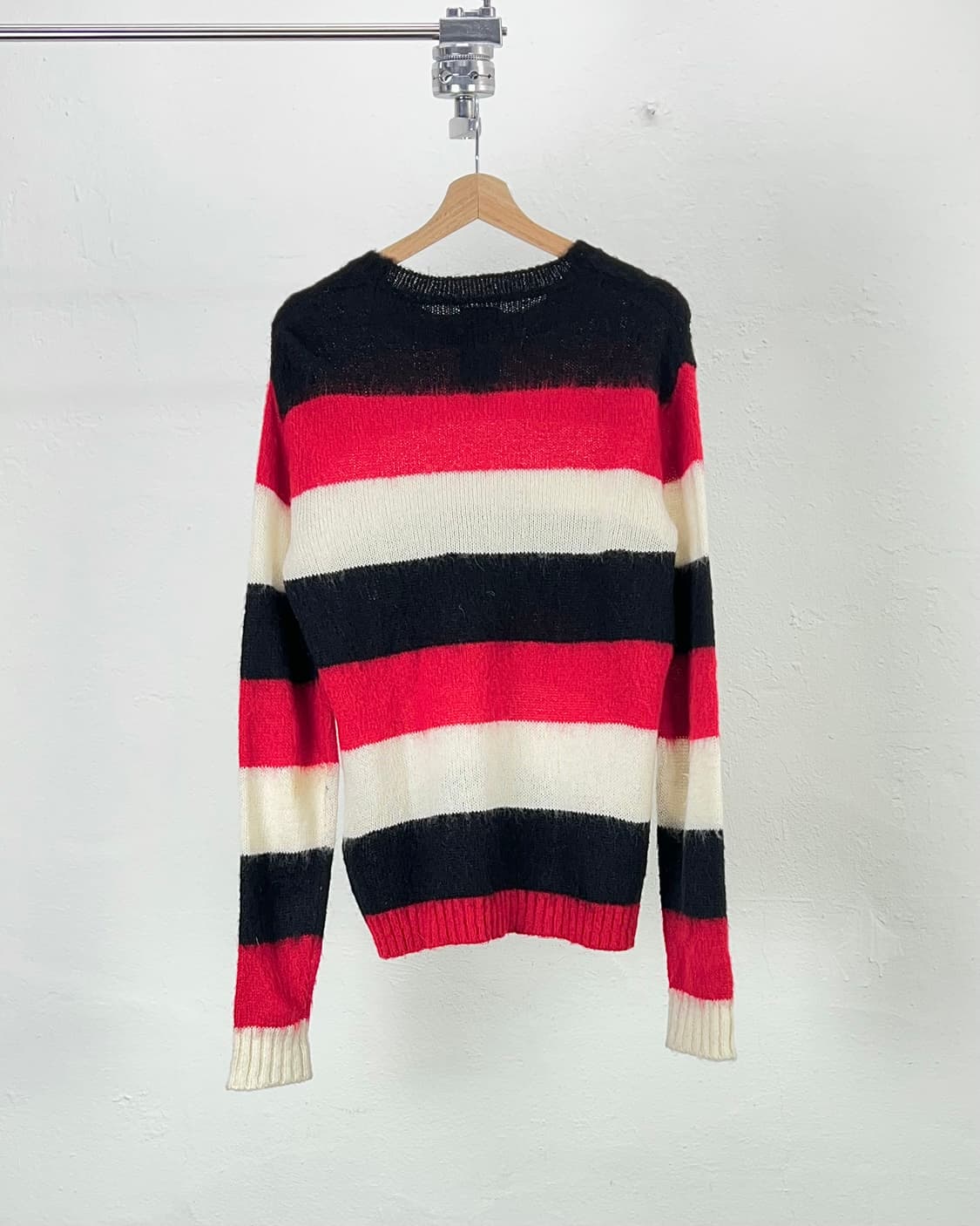 디젤 로조 레드 믹스 모헤어 스트라이프 니트 스웨터 상품이미지6