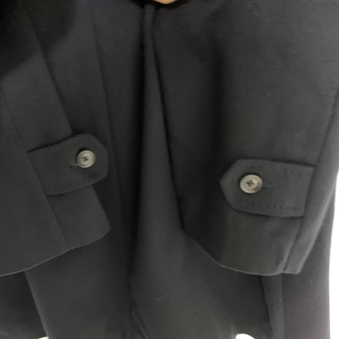 jpn 캐시미어 100% 버튼 하프코트 블랙 L 상품이미지5