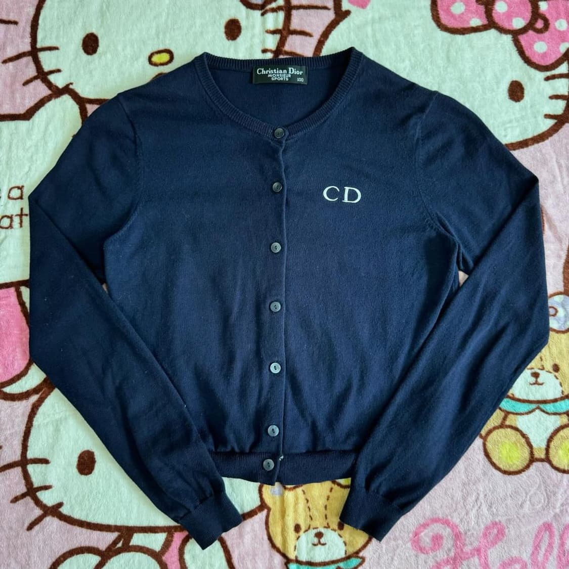 디올 빈티지니트 라운드 가디건 크롭 리폼 상품이미지2
