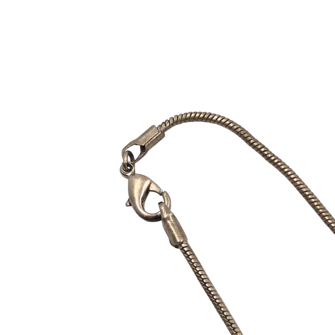 90s 이탈리아 무라노 925 은박 블루 하트 목걸이 상품이미지4