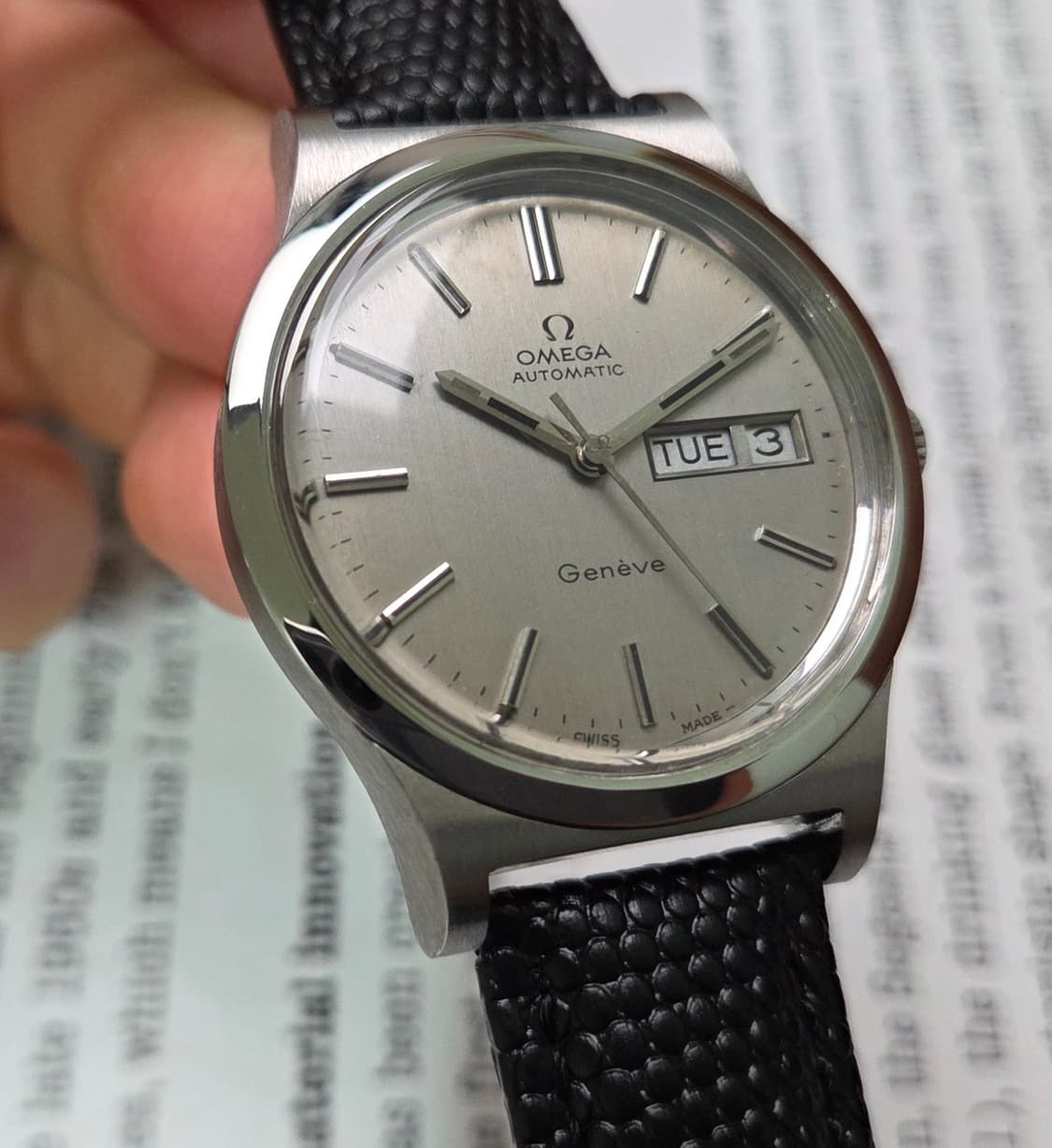 빈티지 오메가 제네브 오리지널 실버판 데이데이트 오토매틱 상품이미지10