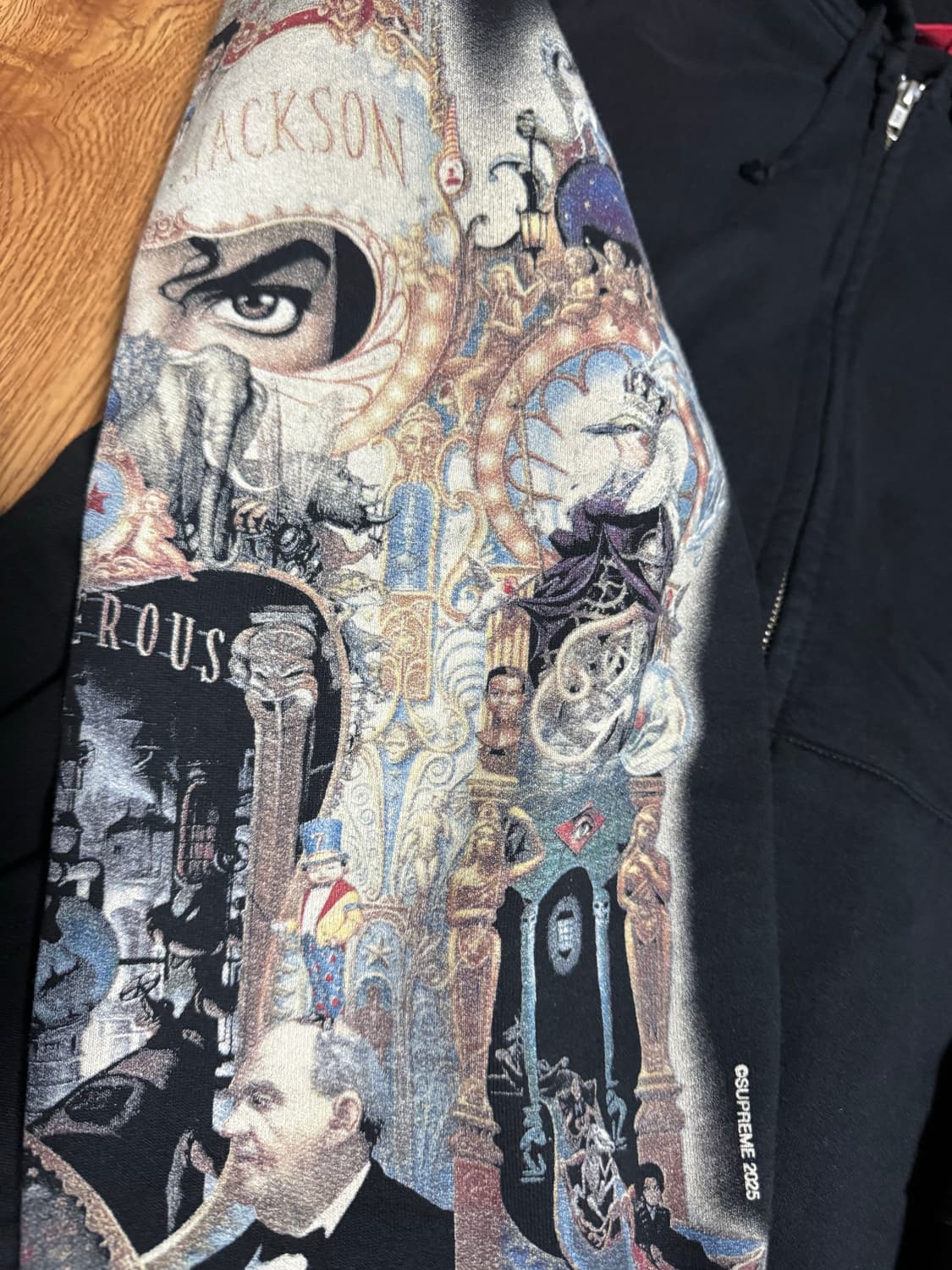 슈프림 마이클잭슨 후드집업 블랙 XL 상품이미지3