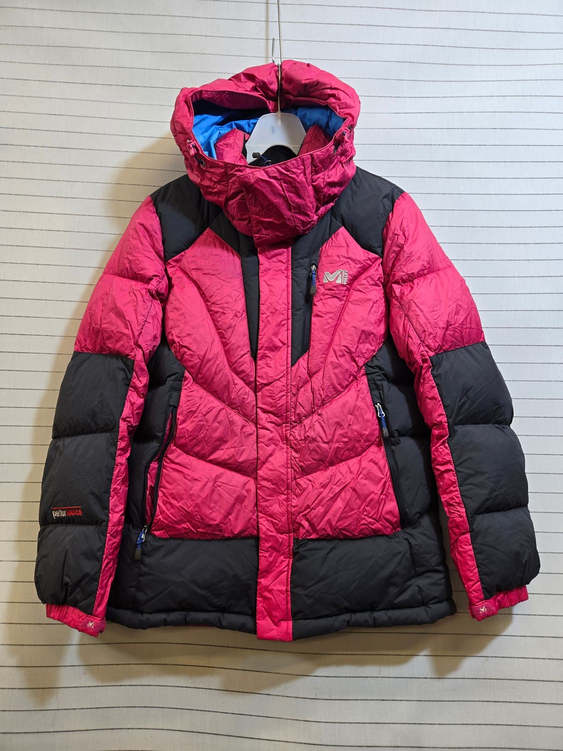 밀레 여성 패딩 95 핑크/블랙 상품이미지1