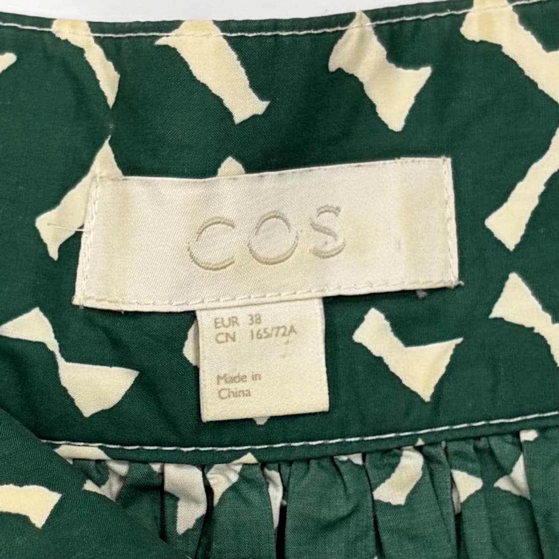 COS 코스 그린 패턴 스커트 38 상품이미지4
