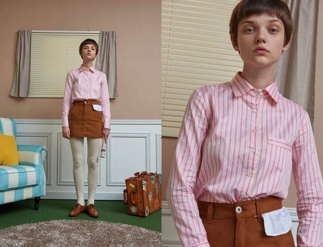 오아이오아이 oioi 브라운 스웨이드 미니스커트 S 상품이미지3