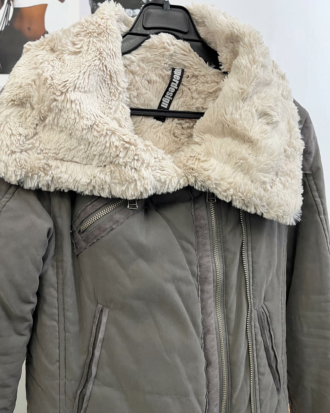 올드빈티지 그레이 양털 무스탕 점퍼 상품이미지6