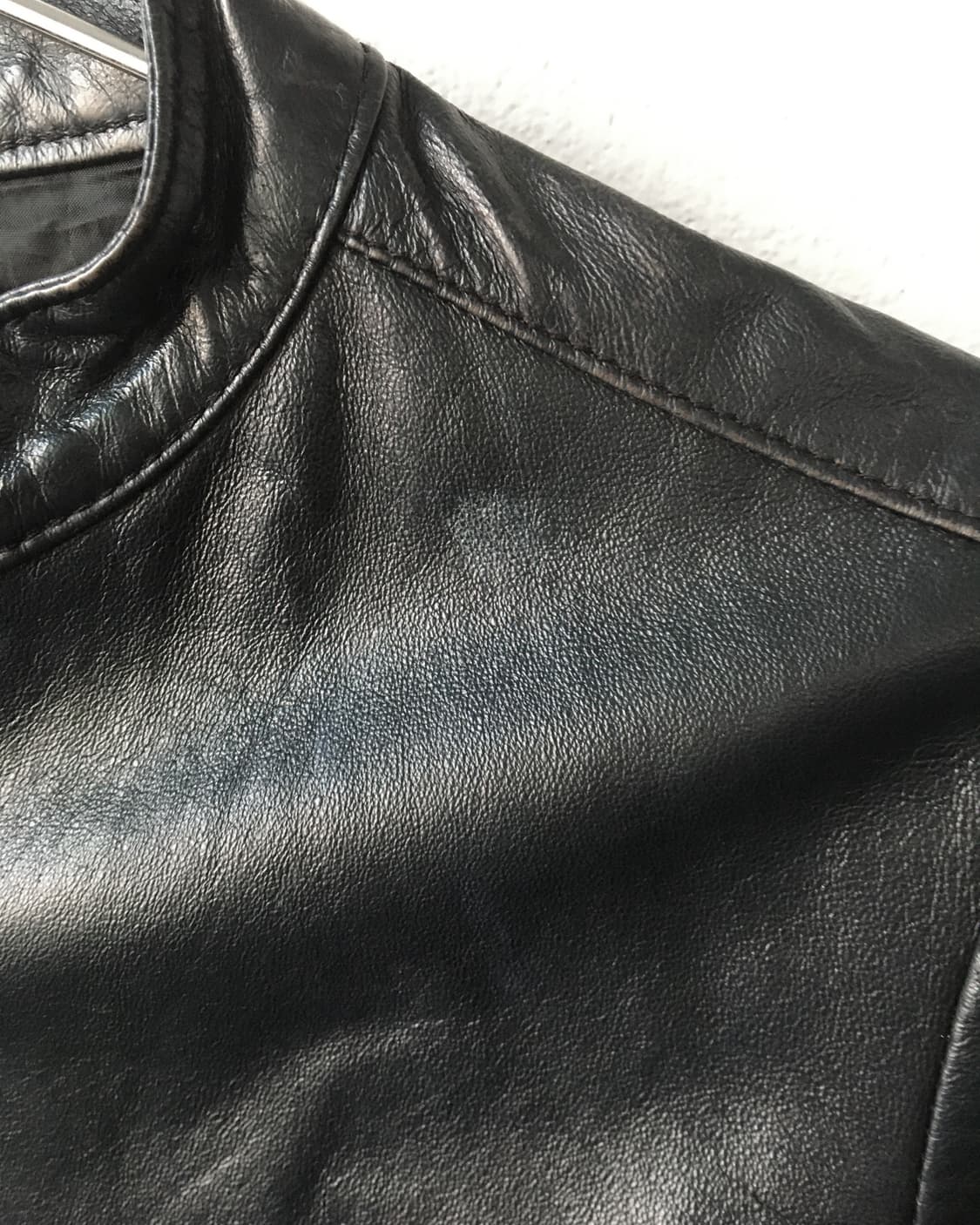 High neck leather jacket 상품이미지4