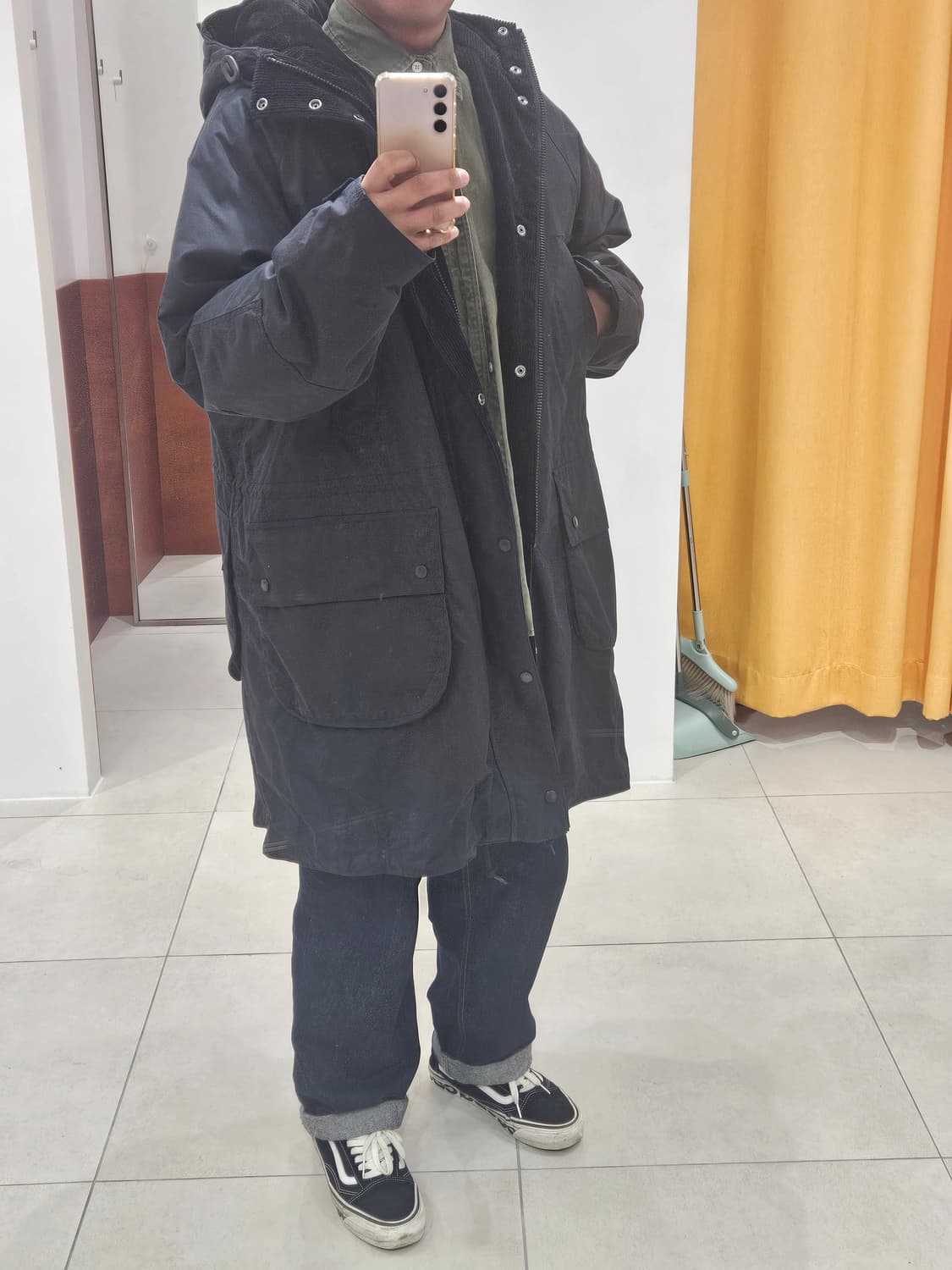 바버 x 엔지니어가먼츠 하이랜드파카 xl 판매합니다 상품이미지8