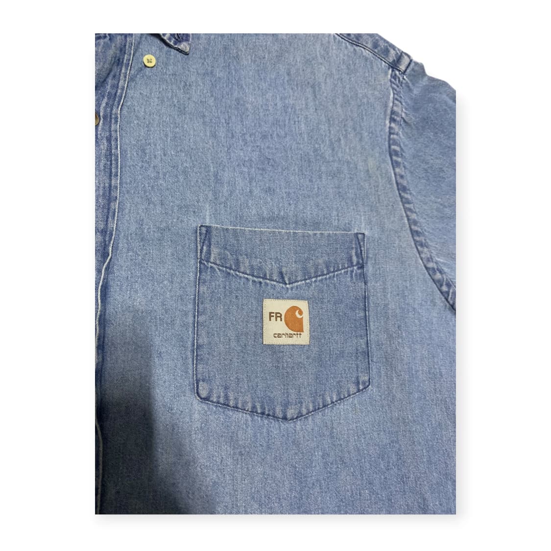 XL)칼하트 워크 셔츠 청 데님 셔츠 워크웨어 데님셔츠 상품이미지3