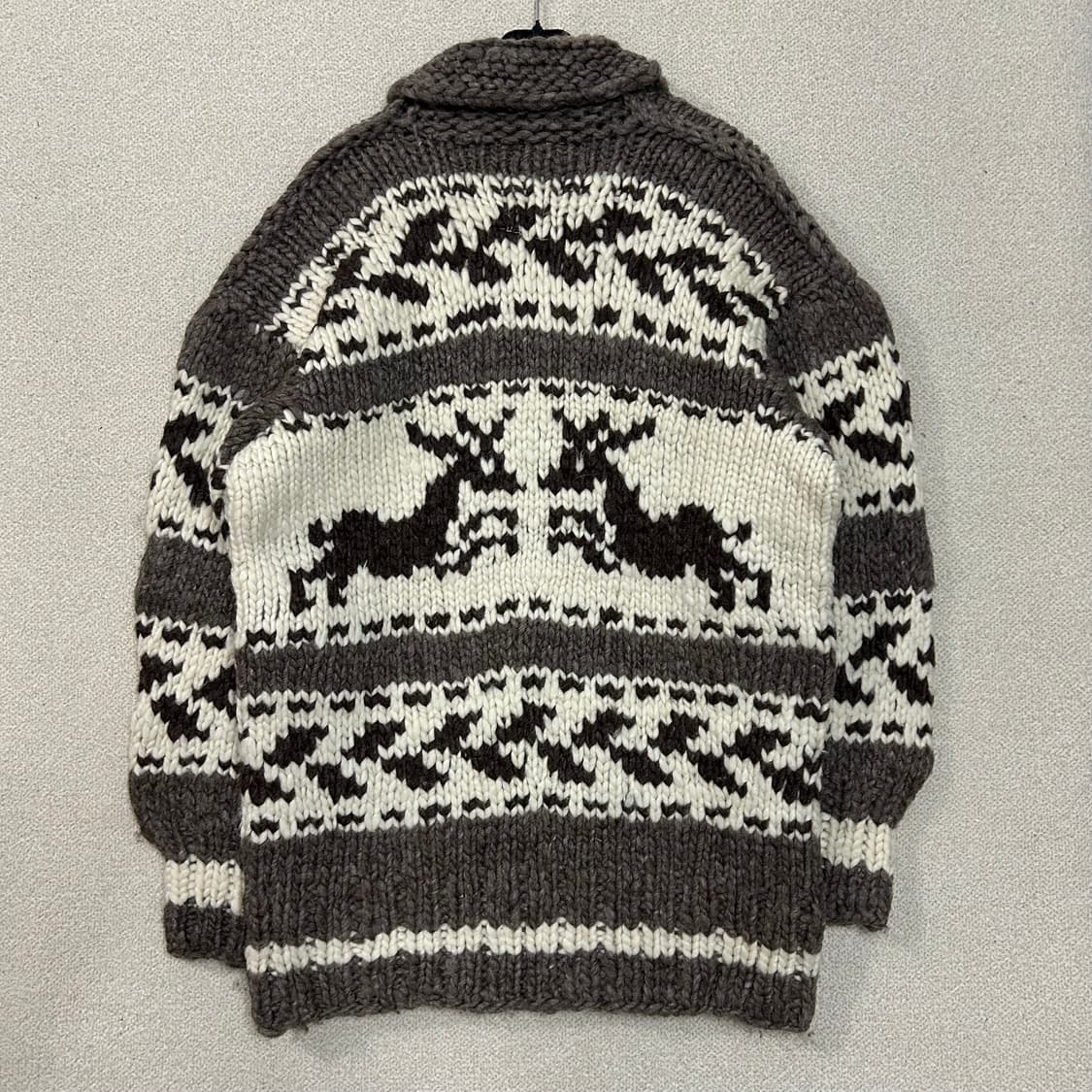 (XL) 캐나다 헤비울 핸드메이드 코위찬 니트 집업 상품이미지6